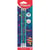 6 crayons graphite - HB - N°2 - Embout gomme - Ergonomique - Maped - Pixel Party
