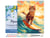 Peinture par Numéro Figured'Art avec Cadre - Chat surfeur - Kit de Loisir Créatif DIY Numéro d'Art Complet - 40x50cm toile tendue sur châssis