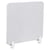 Séparateur de Bureau Blanc Cassé en PET Acoustique Recouvert de Tissu 72 x 50 cm avec Pinces de Fixation
