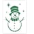 Pochoir A5 - Motif bonhomme de neige - Qbix