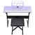 LALAHO - GEP-110 - Piano numérique 61 touches violet - Support et banc inclus