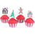 Kit 24 Caissettes et Déco Cupcakes - Village de Noël