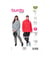 Patron Burda 5988 - Sweaters de diverses longueurs avec bordure d'encolure ou col roulé di 46 au 56 (FR) taille n°FR 44-54