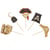 10 Cake Toppers Pirate Noir/Or