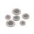 Lot de 3 boutons ronds 2 trous gris