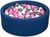 Piscine à balles Aire de jeu + 450 balles bleu marine blanc,rose clair,gris - Velinda