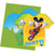 6 Invitations Mickey Goal