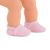 Chaussons roses pour poupon 30 cm