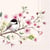 4 serviettes en papier découpage collage 33 cm PETIT OISEAU BRANCHE FLEUR ROSE OSS 101