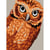 LUC - Kit Canevas Blanc Hibou 20x25 cm 100% Coton