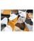 Tissu coton formes géométriques de 160 cm de largeur geometrico moutarde vendu par 50 cm