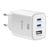 Swissten Chargeur 2 USB-C 65W Power Delivery et USB-A Quick Charge 3.0 18W Blanc
