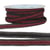Bobine 20m Galon robe bicolore Bordeaux/noir 14mm