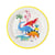8 Assiettes Dino Colors - Recyclable