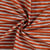 Tissu Voile de Coton Rayures irrégulières sur fond Terracotta