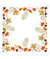 Kit de nappe à broder - Feuilles d'automne - 80 x 80 cm - Trimits Blanc