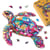Puzzle en Bois Adulte et Enfant Figured'Art 200 pièces Animaux - Tortue de mer - Design Original 32x31,8 cm Forme Unique avec Coffret en bois Premium, Parfait pour Offrir en Cadeau
