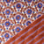 Tissu Matelassé réversible Lila fleurs Bleues sur fond Blanc