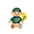Peluche - Peluche Officielle Ours Tour de France "Maillot et Casquette Sprinteur vert" – 15 cm