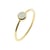 Bague Gemia en pierre Aigue-marine plaqué or taille 58 - Sloya