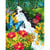 Princesse - Canevas Antique Cascade aux papillons 50x65 cm 100% Coton
