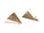 2 Connecteurs triangle lisse 24*22mm doré