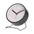 Nedis Réveil Analogique Design Rond avec Pied en Métal et Fonction Snooze Noir