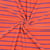Tissu Jersey Eponge Rayures violettes sur fond Orange