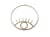 1 Grand pendentif rond oeil porte-bonheur 63*60mm doré