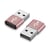 Avizar Lot de 3 Adaptateurs USB Type-C vers USB 3.0 Plug and Play Compacts Rose