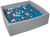 Piscine à balles pour enfant, 120x120 cm, Aire de jeu + 900 balles blanc, bleu, gris - Velinda