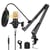 Kit Microphone Professionnel Studio Chant USB Avec Bras Et Carte Son Intégrée Or YONIS