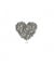 Ecussons Thermocollant Coeur broderie 4 X 4,5 cm - Mediac Gris