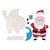 Kit Père Noël bois à décorer 18 x 17 x 3 cm