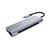 MediaRange Hub 7-en-1 Pour Ordinateur ( HDMI / USB3.0 / RJ45 / SD / MicroSD ) Gris