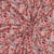 Tissu Jersey Bord Côte Digital Léonie fleurs sauvages ton Pêche sur fond Blanc cassé