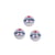 Lot de 3 boutons 2 trous enfant chapeau marin