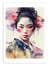 Affiche 50 x 70 cm -  Watercolor Modern Geisha V2 - Chromatic fusion studio