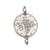 Mini - pendentif en métal Monnaie, 7,3mm ø, argent, avec 2 oeillets, 4 pces