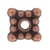 MégaCréa - Perle rondelle intercalaire métal Carré 6 mm Cuivré 10 pièces