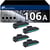 Pack 4 Toners compatibles HP 106A noir - 123CONSOMMABLES