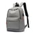 Sac À Dos Ordinateur Léger Grande Capacité Avec Port USB Et Design Ergonomique Gris Clair YONIS