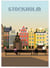 Affiche ville Stockholm | A3 : 29,7x42cm
