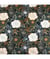 Tissu coton fleurs zinnia de 150 cm de largeur Vert vendu par 50 cm
