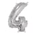 Ballon Chiffre 4, 40cm, 1pce. , argent