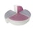 Set de 4 blocs en mousse blanc gris violet - Velinda