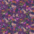Tissu Coton imprimé Arty Maria fleuris sur fond Violet