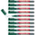 Lot de 10 marqueurs pour tableaux blancs effaçables - pointe 1 mm - EDDING 361 - vert
