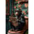 Tableau sur toile Singe lecteur de journal aux toilettes 30x45 cm