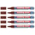 Lot de 5 marqueurs tableau blanc - EDDING - Pointe moyenne 1,5-3 mm - Marron